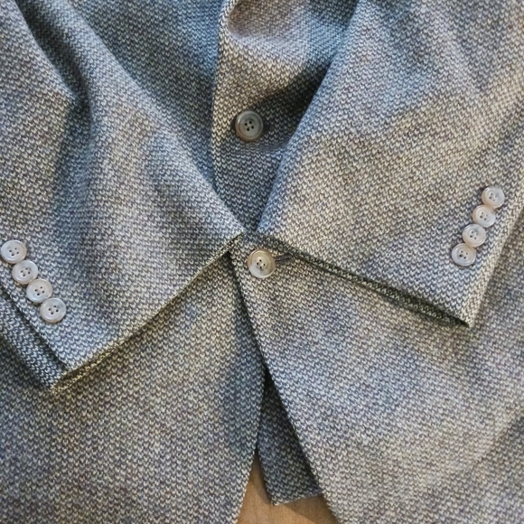 Hart Schaffner Marx Tweed Blazer Sport Coat Jacket Mens 46R Brown Virgin Wool - Picture 6 of 12